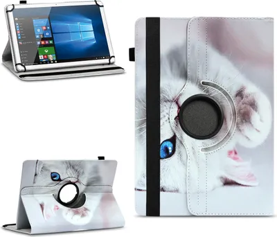 Produktbild von Tablet Tasche für PRITOM M10 / L10 10  Zoll Hülle Schutzhülle 360° Drehbar CaseFarben:Motiv 3
