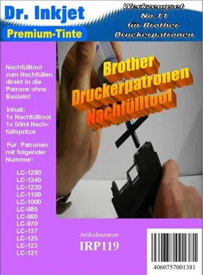 Produktbild von IRP119 - Nachfüllclip kompatibel für Brother Druckerpatronen - abwärtskompatibel - siehe Auflistung