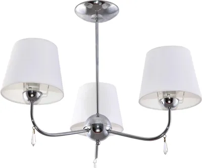 Immagine prodotto di Lampada da soffitto cromata con paralume bianco BRIGIT BIANCO 11-232