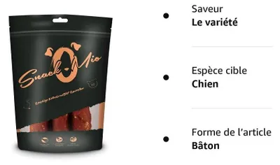 Image de SnackOMio Friandises pour chiens : rouleaux à mâcher au filet de canard, sans céréales, 150 g