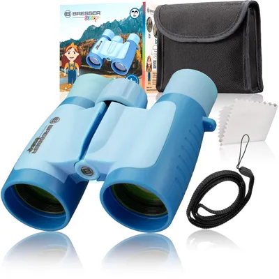 Produktbild von Bresser Optics BRESSER JUNIOR Kinderfernglas 3x30 in verschiedenen Farben blau, 3x, 3 cm, Blau, Hellblau, 110 g