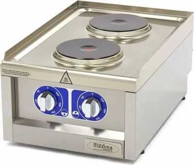 Zdjęcie produktu dla Maxima - Płyta gastronomiczna - 2 palniki - Pojedyncze urządzenie - 60 cm głębokości - Elektryczna