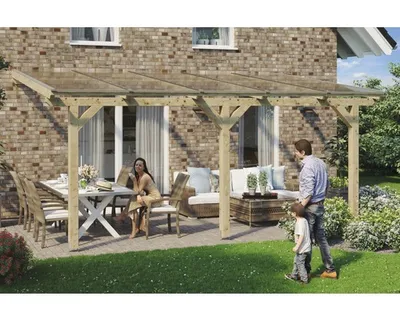 Produktbild von Terrassenüberdachung SKAN HOLZ Andria 541x300 cm natur