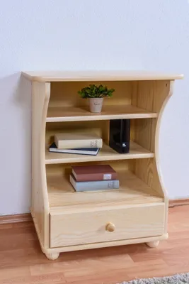 Produktbild von TV-Möbel TV-Schrank Massivholz Farbe: Natur 79x67x42 cm