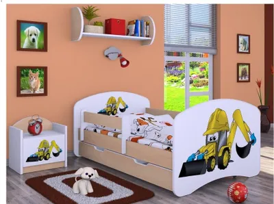 Immagine prodotto di BDW, letto per bambini con materasso e rete, pera, 160x80