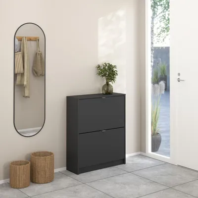 Productafbeelding van Schoenenkast Shoes Matgrijs 2-vakken - Giga Living