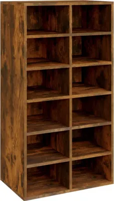 Produktbild von vidaXL Schuhregal Räuchereiche 54x34x100,5 cm Holzwerkstoff