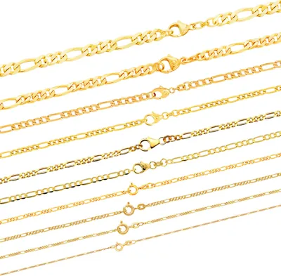 Produktbild von Goldkette Figarokette Länge 50cm - Breite 2,2mm - 585-14 Karat Gold