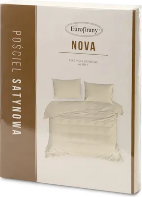 Zdjęcie produktu dla Komplet pościeli satynowej Nova 160x200 cm kremowy