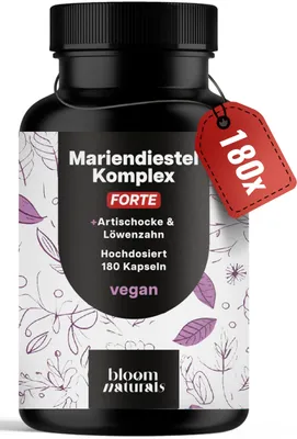 Produktbild von Bloom Naturals Mariendistel Artischocke Löwenzahn 180 Kapseln