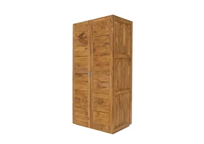Produktbild von MASSIVMOEBEL24 Kleiderschrank Sheesham 96x61x200 braun geölt NATURE BROWN #501