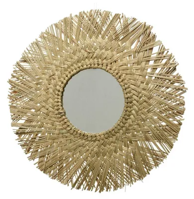 Image de Miroir décoratif en roseau ø50x1cm