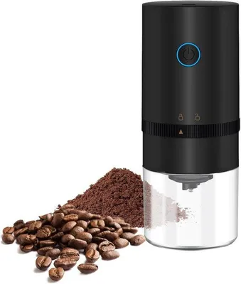 Image de Moulin à café électrique à meules, moulin à café en grains portable, mini-moulin à café rechargeable avec différents degrés de mouture