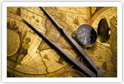 Produktbild von Poster - Poster ohne Rahmen - Kompass Abenteuer Reisen - 91,5x61 cm - Wand Bild - Wanddeko - Wandbilder - Kunstposter - Wandposter - Bilder - Kunstdruck - Wanddekoration - Wandbild - P2XAA91x61-0146
