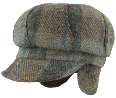 Produktbild von Ballonmütze aus Harris Tweed knautschbar von Hut-Breiter, blau, Gr. S