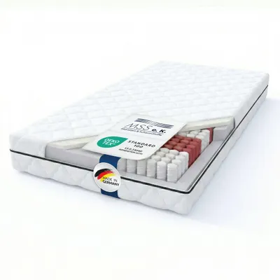 Produktbild von MSS e.K. MEDIC Taschenfederkernmatratze 120 x 200 x 20 cm, 7-Zonen Federkernmatratze mit Komfortschaum und Microfaser-Bezug, Matratze für Kinder und Erwachsene, Härtegrad H2