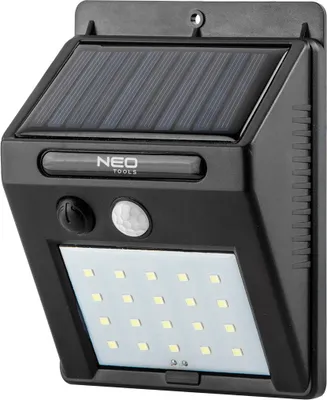 Obrázok produktu pre NEO TOOLS Solárne nástenné svietidlo 20 SMD LED 250 lm