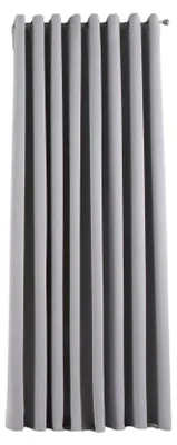 Produktbild von Gardinenbox Vorhang 225x295 cm Grau Blickdicht Thermo-Gardine Blackout Ösen