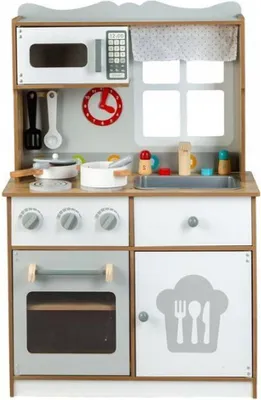 Produktbild von ECOTOYS Holzküche weiß-braun