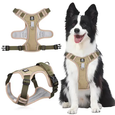Immagine prodotto di Imbracatura per cani senza tirare, riflettente, con maniglia imbottita, regolabile, traspirante, taglia L