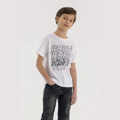 Produktbild von Minoti T Shirt Baumwolle kurzarm Weiß Gr. 110 für Jungen