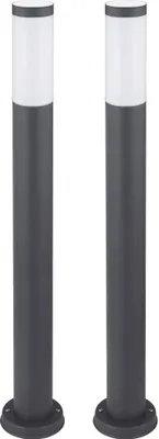 Produktbild von 2x Stehleuchte, Edelstahl anthrazit H 80 cm