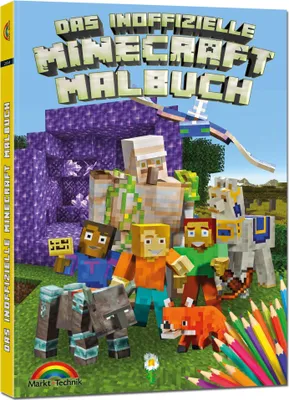 Produktbild von Das inoffizielle Minecraft Malbuch für Kinder und Jugendliche - zum Ausmalen der Minecraft Welt