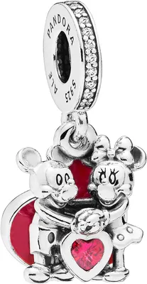 Produktbild von Pandora Disney 797769CZR Charm Disney, Minnie & Mickey With Love