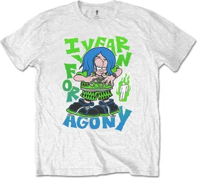 Immagine prodotto di Billie Eilish Agony White XL T-shirt