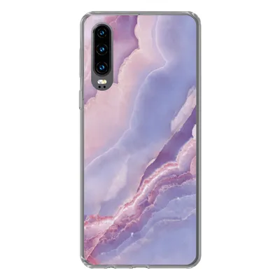 Produktbild von MuchoWow® Handyhülle Schutzhülle Hülle für Huawei P30 Kalkstein - Naturstein - Mineralien Silikon Softcase Handy Hülle - Kartenbesitzer