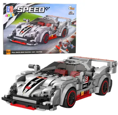 Image de Blocs de construction Robot voiture de sport 2 en 1 gris 363 pièces.