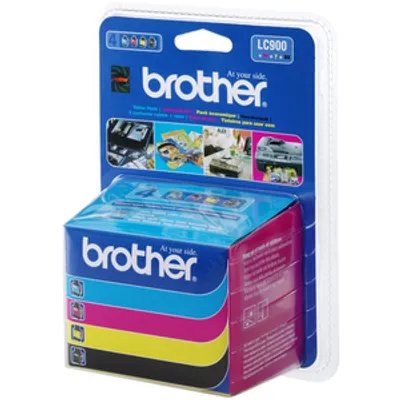 Produktbild von Brother LC900 BCYM BLISTER for DCP-110C/115C/120C/310CN/315CN/340CW, Schwarz, Cyan, Magenta, Gelb, Multipack