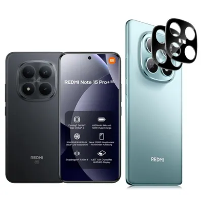 Produktbild von CLM-Tech 2X Kameraschutz kompatibel mit Xiaomi Redmi Note 15 Pro+ / 15 Pro Plus 5G - Kameraglas Panzerfolie Panzerglas Crystal Clear - 9H Schutz Glas kristallklar 2X Stück