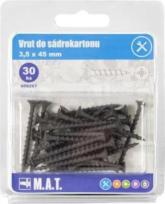 Obrázek produktu pro vrut do sádrokar.3,5x45mm hrubý z.,f. (30ks)