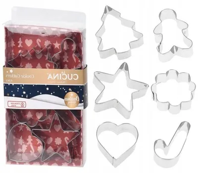 Produktbild von La Cucina Keksausstecher Set 6 Stück Weihnachtsformen Metall