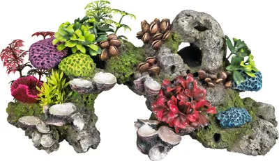 Produktbild von Aqua Ornaments "KORALLE " MIT PFLANZEN 28,0 x 12,0 x 13,5 cm
