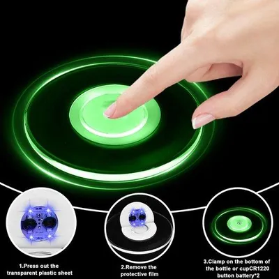 Zdjęcie produktu dla Podkładki LED, 10 cm - kolorowy akryl - świecące, z migającymi kolorami - idealne na imprezy - 8 sztuk