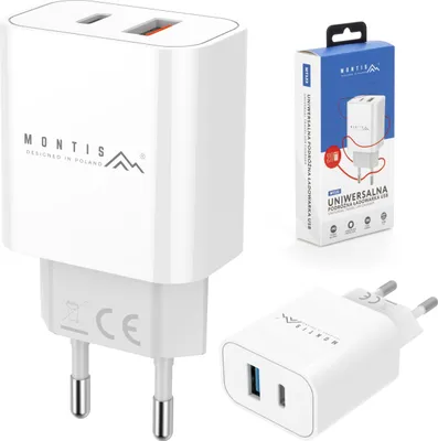 Zdjęcie produktu dla Szybka Ładowarka Sieciowa Do Telefonu Smartfona 20W Zasilacz 3A Pd Qc3.0