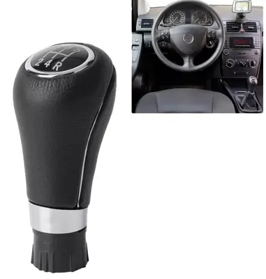 Obrázek produktu pro Rukojeť řadicí páky, odolný plast, výška 10 cm, průměr 5 cm, kompatibilní s modely Mercedes W169, W245 a W203, vylepšený úchop