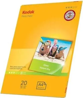 Obrázok produktu pre Kodak 104245, Lesk, 180 g/m², A4, Biela, 20 listy
