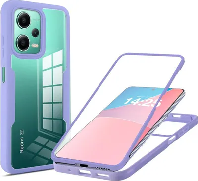 Produktbild von 360 Grad Handyhülle für Xiaomi Redmi Note 12 Full Cover Rundum Schutz Farbe: Violett