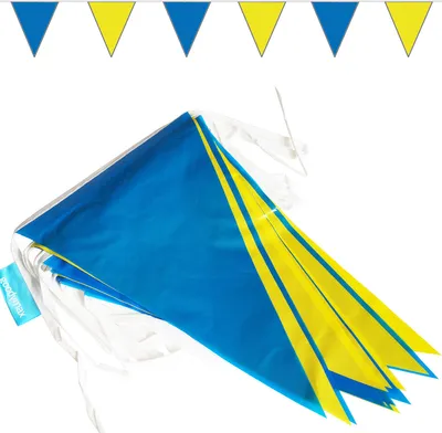 Produktbild von Goodymax® Wimpelkette 10 m Blau-Gelb