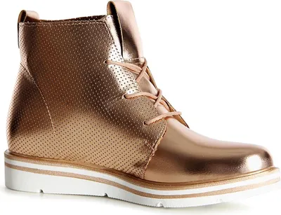 Produktbild von topschuhe24 1103 Damen Stiefeletten Boots Derby, Farbe:Rose Gold, Größe:37 EU