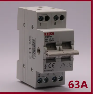 Produktbild von Wahlschalter - Umschalter 1-0-2 63A 2p Reiheneinbau