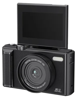 Obrázek produktu pro INF Retro bezzrcadlový fotoaparát s 180stupňovým otočným displejem, 80MP, 5K video, AF a WiFi přenos