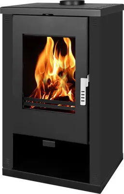Obrázok produktu pre Krbové kachle Verso Theia - 9 kW | Čierne bočné panely a moderný dizajn