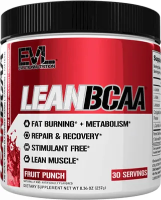 Produktbild von EVL Nutrition LeanBCAA (30 serv) Fruit Punch - Aminosäuren - BCAA