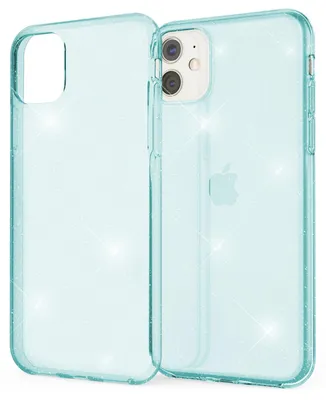Image de NALIA Glitter Étui pour téléphone portable Apple iPhone 11 Coque, Bling Silicone Étui pour téléphone portable Couverture bleu turquoise