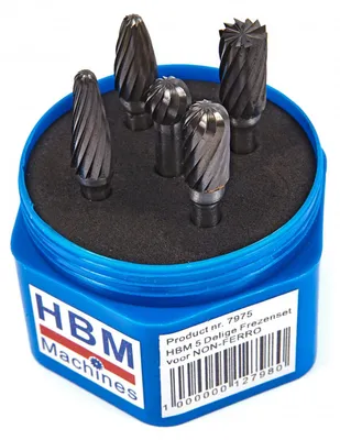 Immagine prodotto di Set-kit 5 frese in carburo pieno, testa di affilatura per intaglio su legno, lucidatura metalli, incisione, foratura, Hbm