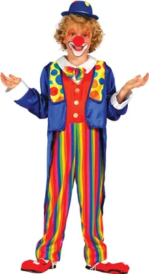 Immagine prodotto di costume da clown colorato per bambini taglia 98 - 146, taglia:140/146